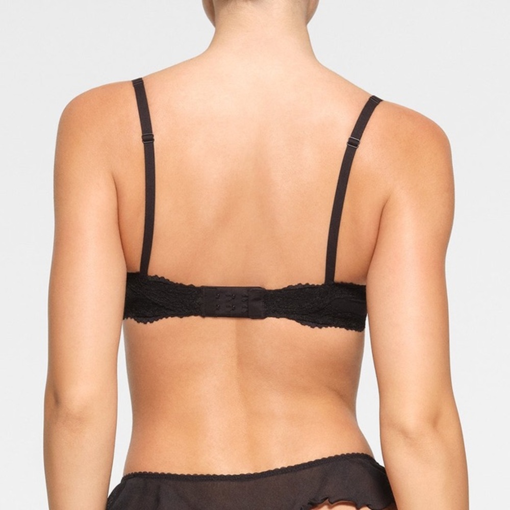 SKIMS Summer Mesh lace Balcon net bra ONYX 40DDD 40F Black - Picture 2 of 8